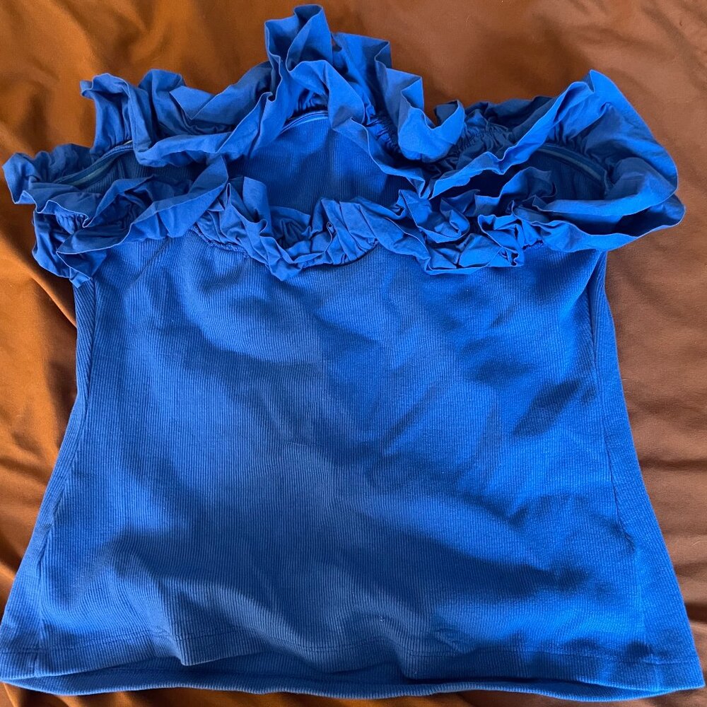 Anthropologie Ruffle Tube Top Size XL